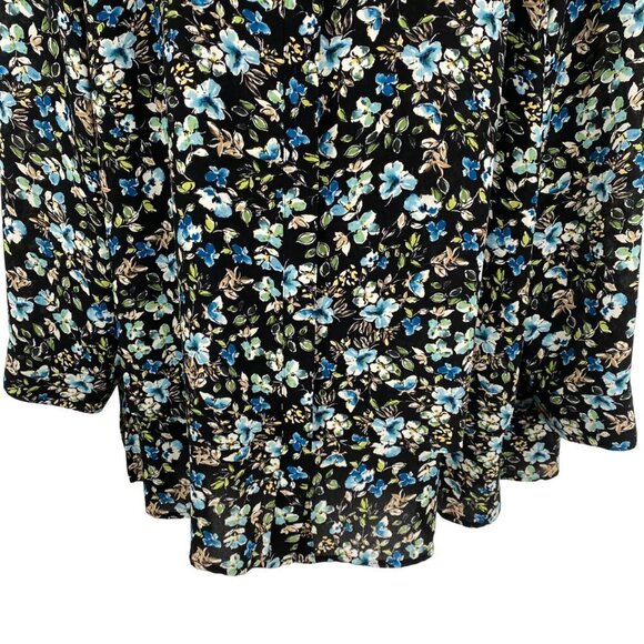 J. Jill Double Layer Shirt Women's XL Floral Long Sleeve Multicolored Flawed - Picture 7 of 13